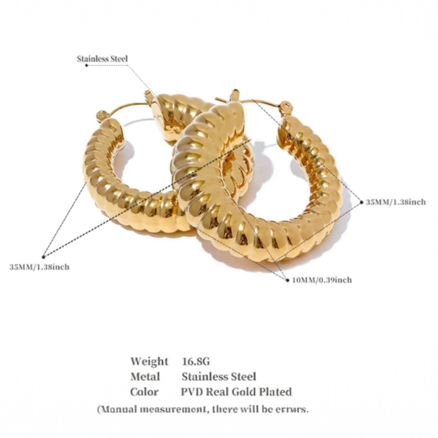 Make Them Look Hoops - 18K Gold Plated Hoop Earrings for Women | ENNVY