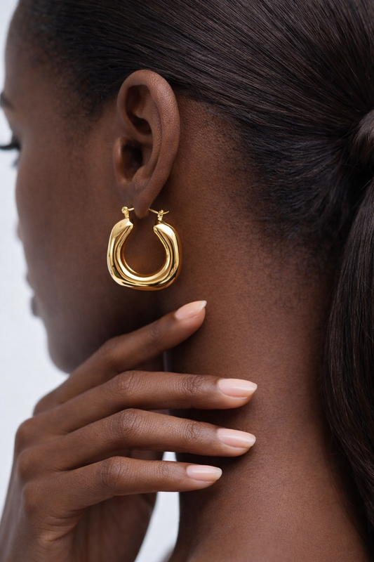 Own the Room Hoops - 18K Gold Plated Hoop Earrings for Women | ENNVY