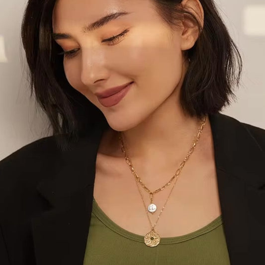 She's Layered Differently Necklace - 18K Gold Plated Layered Necklace for Women | ENNVY