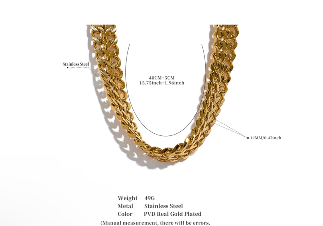 Bella Cuban Necklace - 18K Gold Plated Necklace for Women | ENNVY