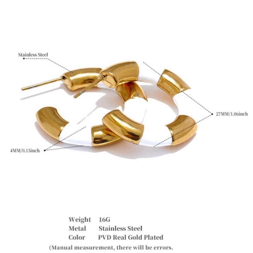 Color, Defined Hoops - 18K Gold Plated Hoop Earrings for Women | ENNVY