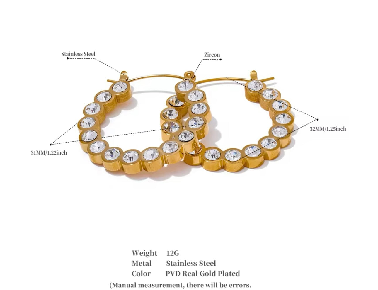 Every Bit of Her Hoops - 18K Gold Plated Hoop Earrings for Women | ENNVY