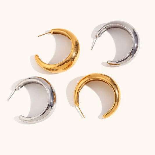Own the Look Hoops - 18K Gold Plated Hoop Earrings for Women | ENNVY