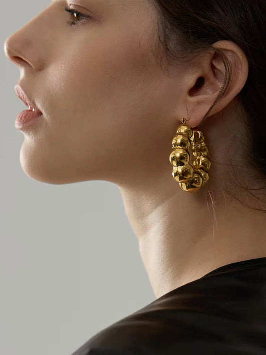 Bold Energy Hoops - 18K Gold Plated Hoop Earrings for Women | ENNVY