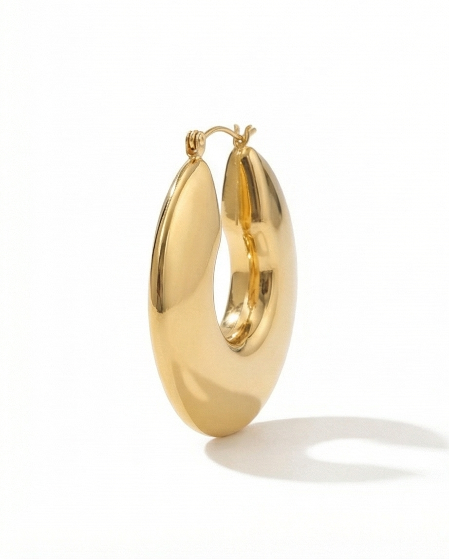 On Her Terms Hoops - 18K Gold Plated Hoop Earrings for Women | ENNVY