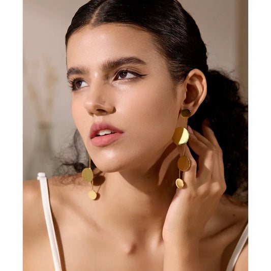 Scarlett Dangle Earrings - 18K Gold Plated Drop Earrings for Women | ENNVY