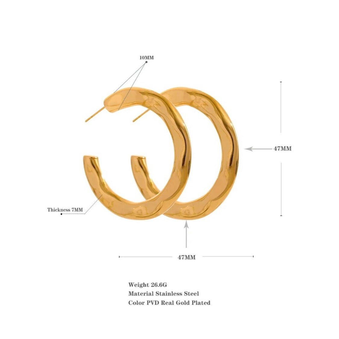 Celeste Hoops - 18K Gold Plated Hoop Earrings for Women | ENNVY