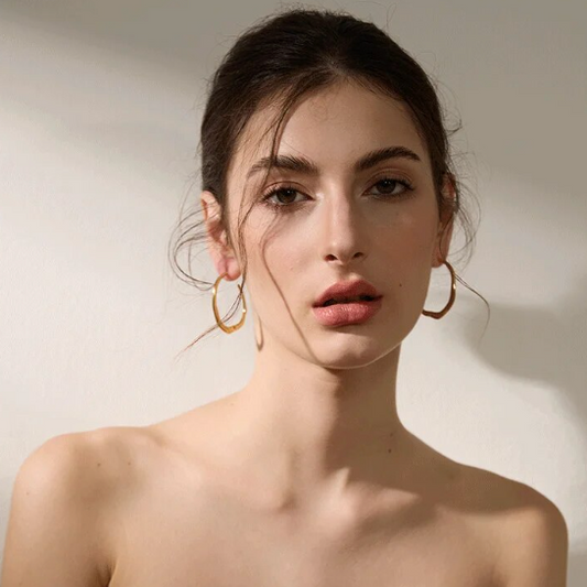 Forget-Me-Not Hoops - 18K Gold Plated Hoop Earrings for Women | ENNVY