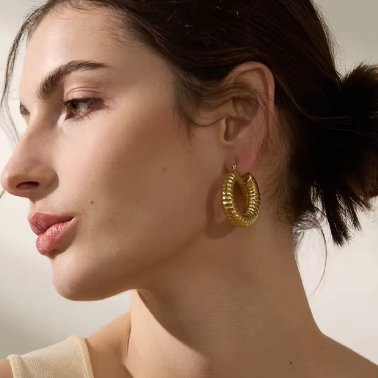 Make Them Look Hoops - 18K Gold Plated Hoop Earrings for Women | ENNVY