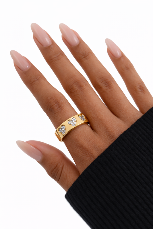 Heart of Intention Ring - 18K Gold Plated Statement Ring for Women | ENNVY
