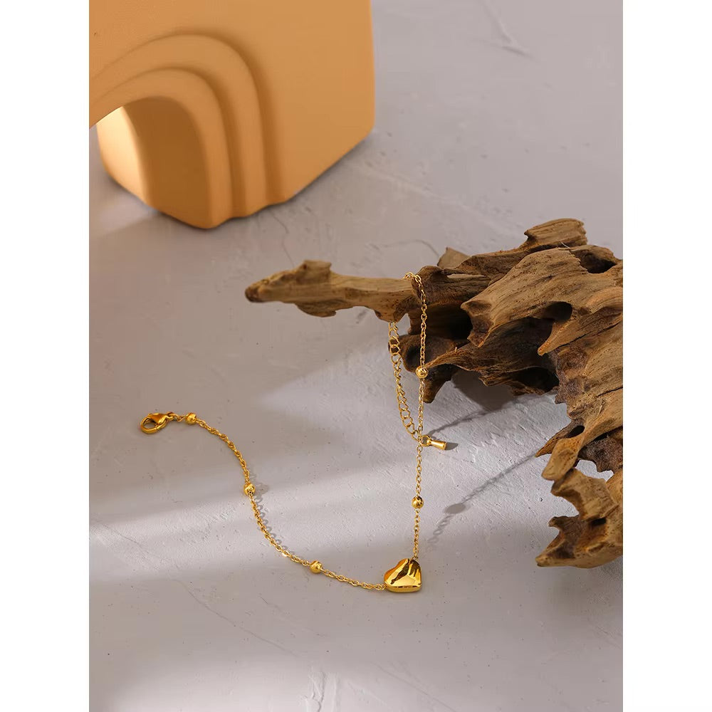 With Love, Anklet - 18K Gold Plated Gold Anklet for Women | ENNVY