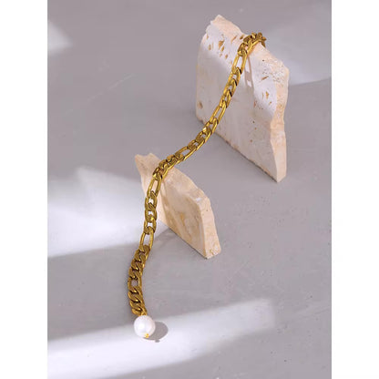 Power in Pearls Anklet - 18K Gold Plated Gold Anklet for Women | ENNVY