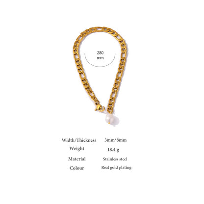 Power in Pearls Anklet - 18K Gold Plated Gold Anklet for Women | ENNVY