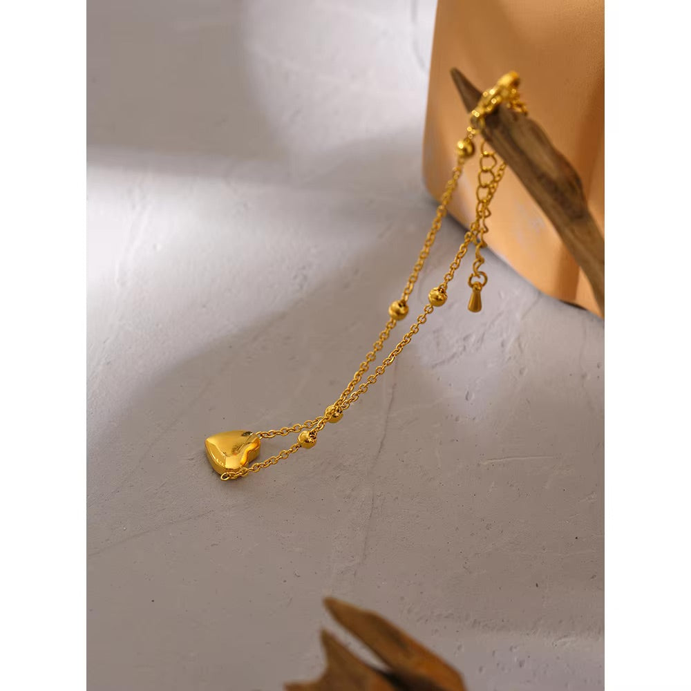 With Love, Anklet - 18K Gold Plated Gold Anklet for Women | ENNVY