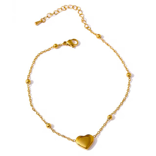 With Love, Anklet - 18K Gold Plated Gold Anklet for Women | ENNVY