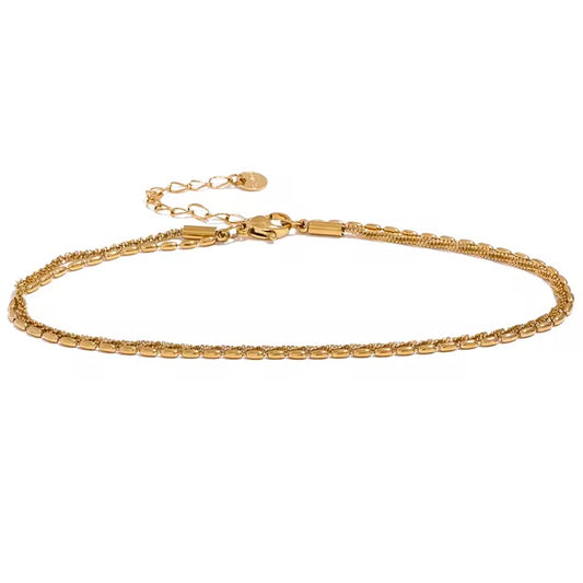 Laid Bare Anklet - 18K Gold Plated Gold Anklet for Women | ENNVY