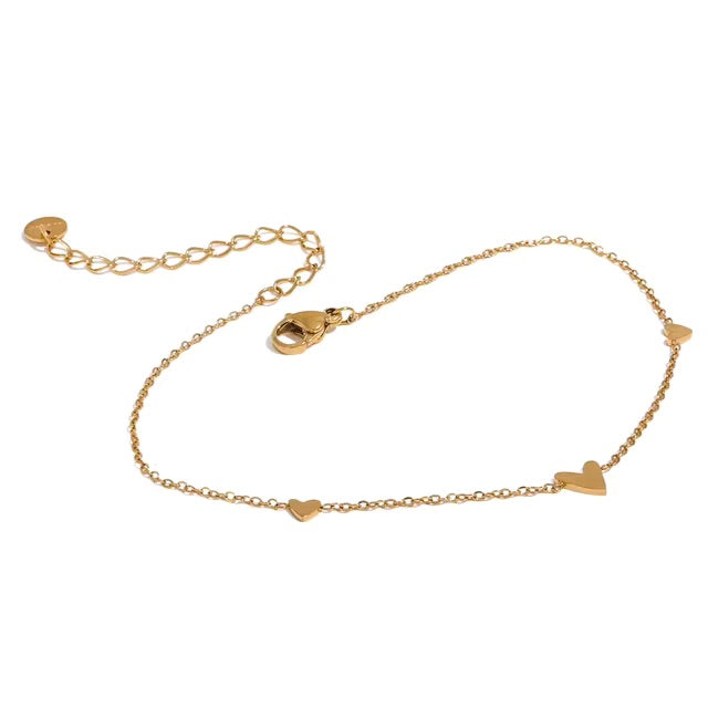 Love on Repeat Anklet - 18K Gold Plated Gold Anklet for Women | ENNVY