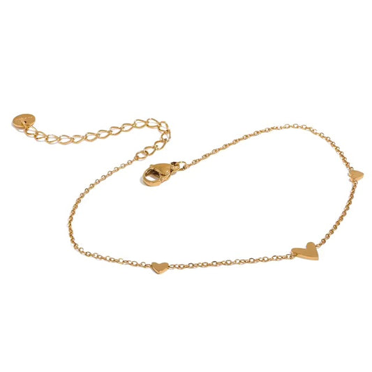 Love on Repeat Anklet - 18K Gold Plated Gold Anklet for Women | ENNVY