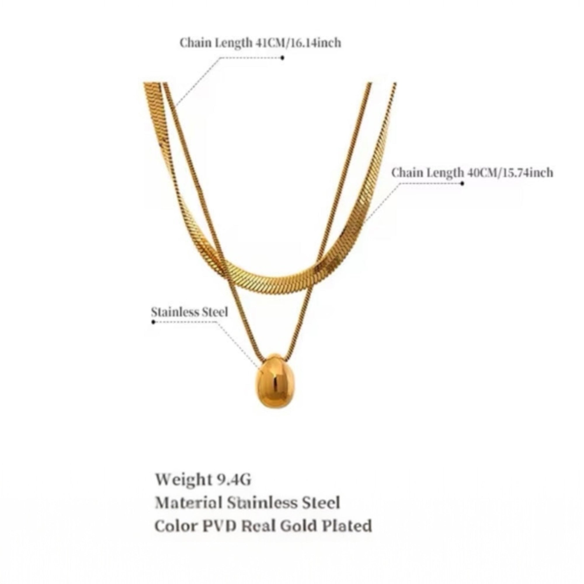 Layers on Lock Necklace