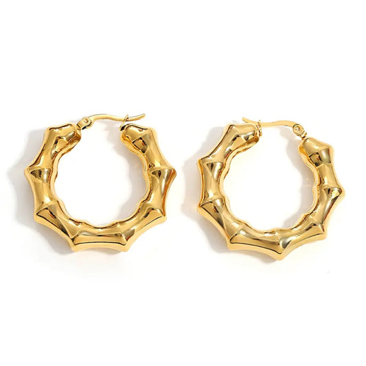 Haley Hoops - 18K Gold Plated Hoop Earrings for Women | ENNVY