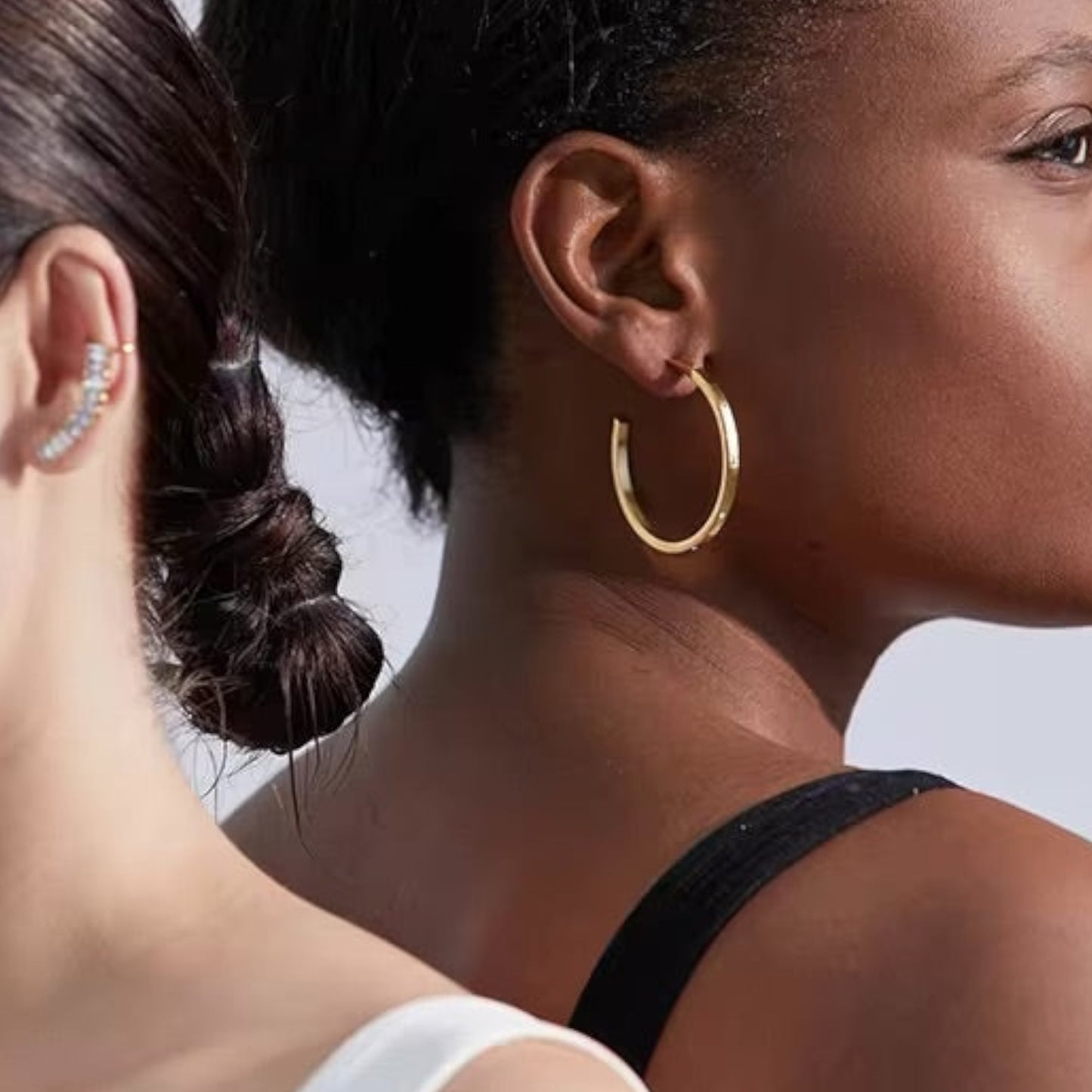 Zyra Hoops - 18K Gold Plated Hoop Earrings for Women | ENNVY