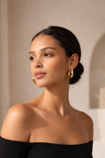 Never Basic Hoops - 18K Gold Plated Hoop Earrings for Women | ENNVY
