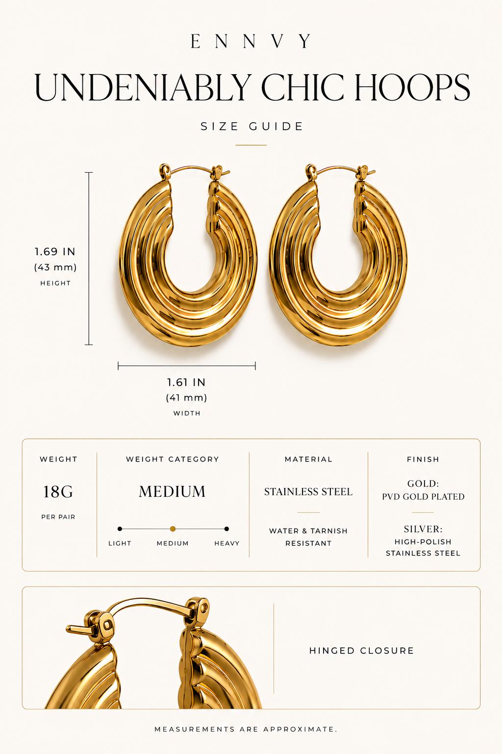 Undeniably Chic Hoops
