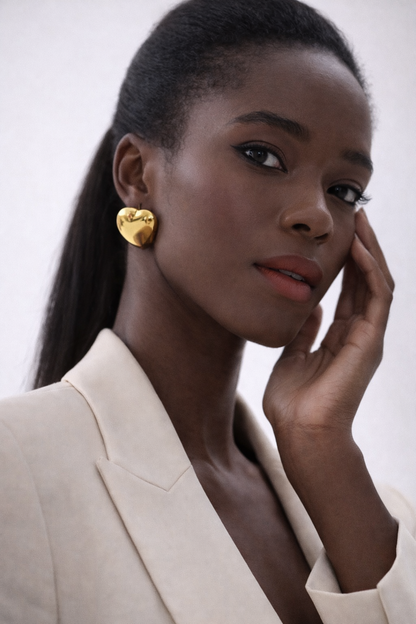 Locked in Love Studs - 18K Gold Plated Stud Earrings for Women | ENNVY