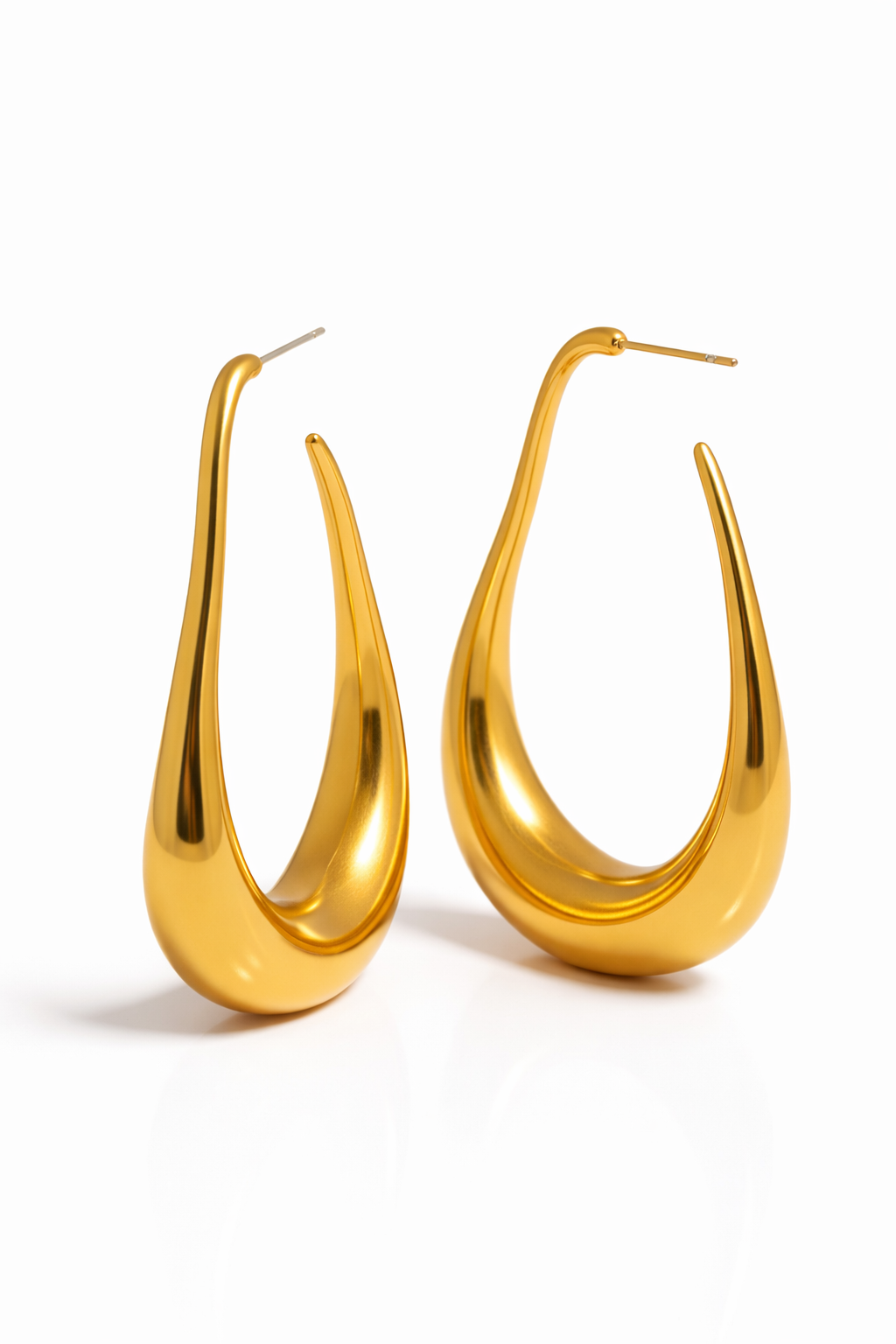 As Intended Hoops - 18K Gold Plated Hoop Earrings for Women | ENNVY