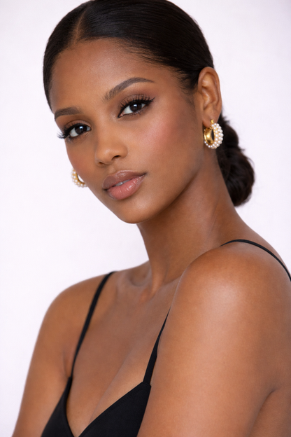 Pearls, Period. Hoops - 18K Gold Plated Hoop Earrings for Women | ENNVY