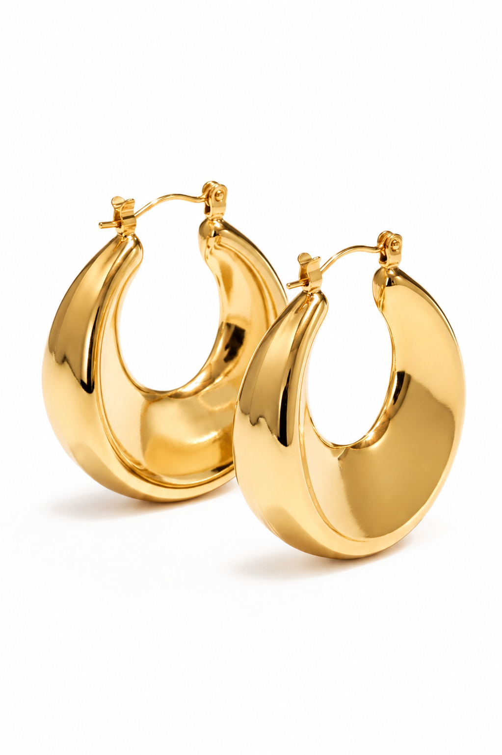 Bold Intent Hoops - 18K Gold Plated Hoop Earrings for Women | ENNVY