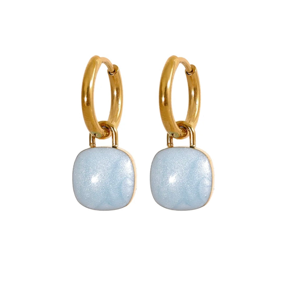 Bailey Drop Hoops - 18K Gold Plated Hoop Earrings for Women | ENNVY