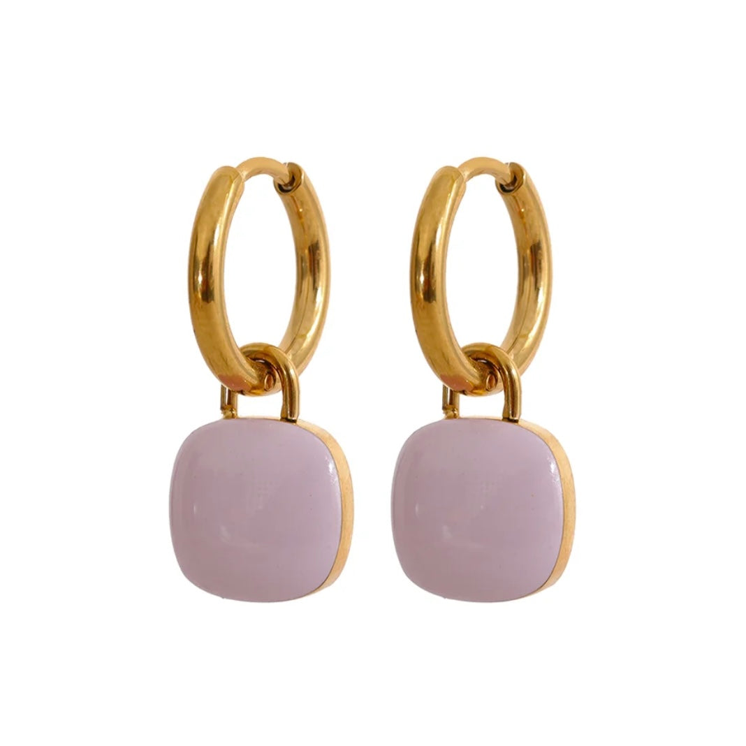 Bailey Drop Hoops - 18K Gold Plated Hoop Earrings for Women | ENNVY
