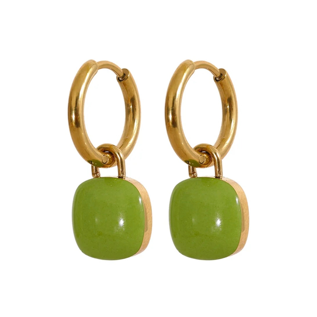 Bailey Drop Hoops - 18K Gold Plated Hoop Earrings for Women | ENNVY