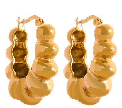 Hayden Hoops - 18K Gold Plated Hoop Earrings for Women | ENNVY