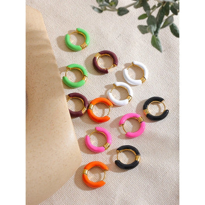 Tinted With Intention Hoops - 18K Gold Plated Huggie Hoop Earrings for Women | ENNVY