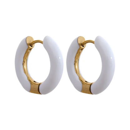 Tinted With Intention Hoops - 18K Gold Plated Huggie Hoop Earrings for Women | ENNVY