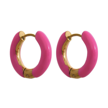 Tinted With Intention Hoops - 18K Gold Plated Huggie Hoop Earrings for Women | ENNVY