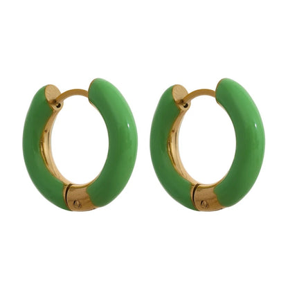 Tinted With Intention Hoops - 18K Gold Plated Huggie Hoop Earrings for Women | ENNVY
