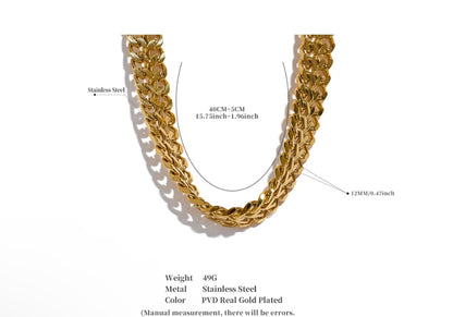 Bella Cuban Necklace - 18K Gold Plated Necklace for Women | ENNVY