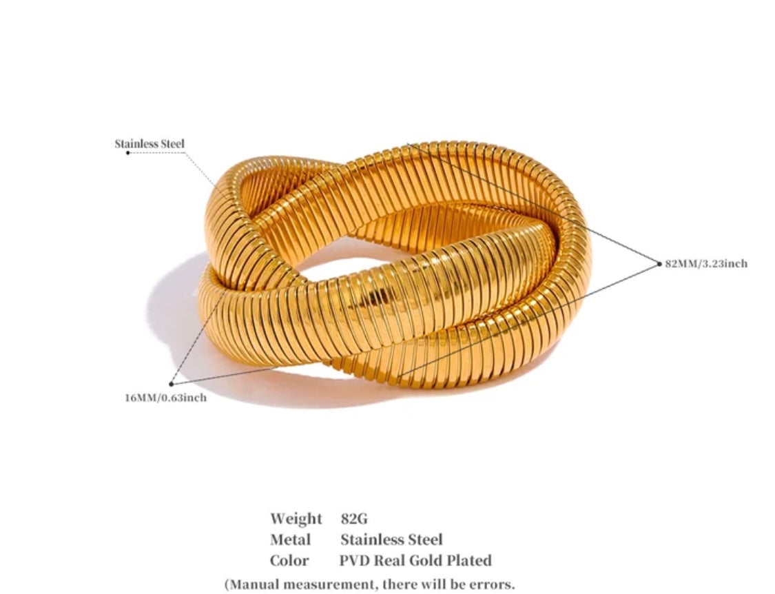 Zemora Bangle Bracelet - 18K Gold Plated Bangle Bracelet for Women | ENNVY