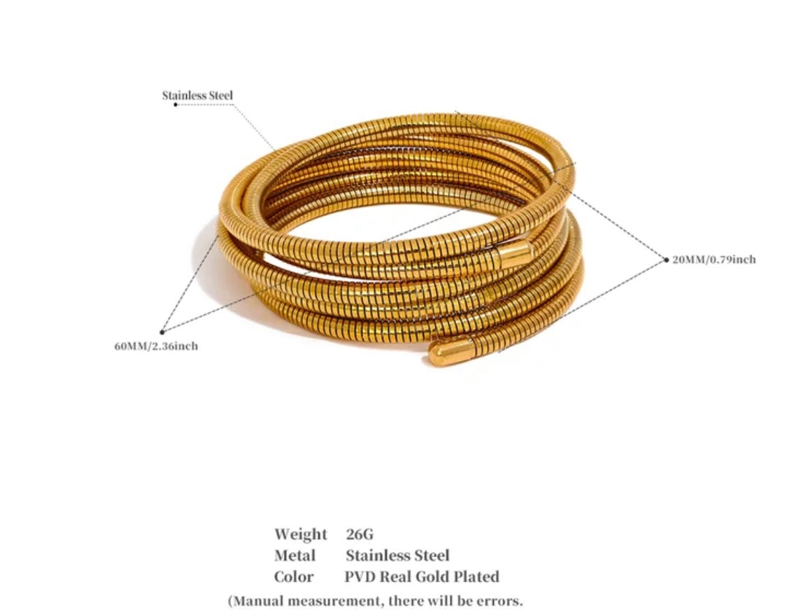 Rayne Multilayer Bracelet - 18K Gold Plated Bangle Bracelet for Women | ENNVY