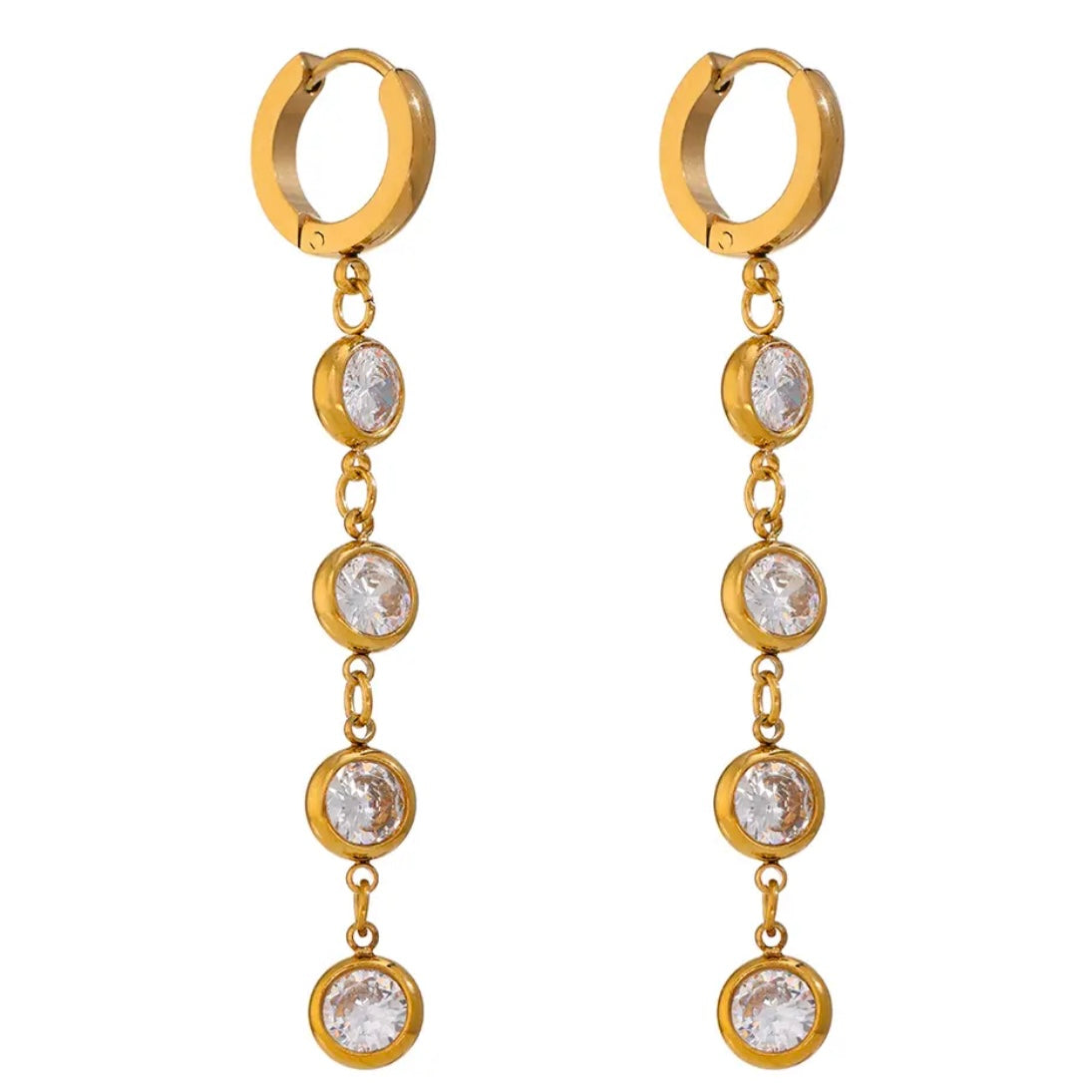 London Dangle Earrings - 18K Gold Plated Drop Earrings for Women | ENNVY
