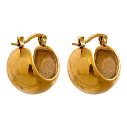 Bold Intentions Hoops - 18K Gold Plated Huggie Hoop Earrings for Women | ENNVY