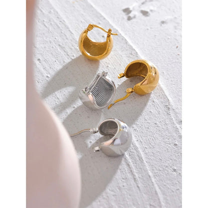 Bold Intentions Hoops - 18K Gold Plated Huggie Hoop Earrings for Women | ENNVY