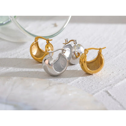 Bold Intentions Hoops - 18K Gold Plated Huggie Hoop Earrings for Women | ENNVY
