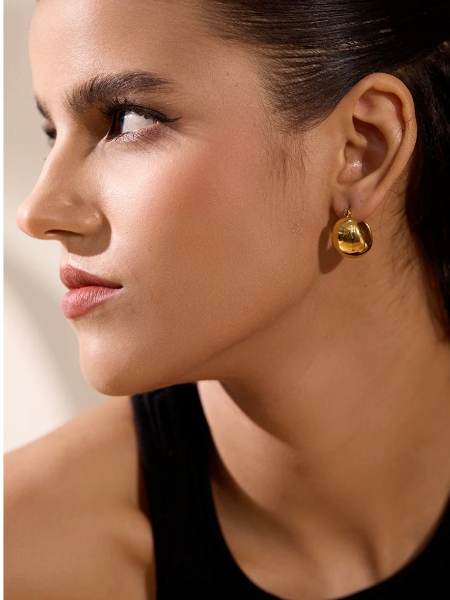 Bold Intentions Hoops - 18K Gold Plated Huggie Hoop Earrings for Women | ENNVY