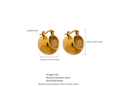 Bold Intentions Hoops - 18K Gold Plated Huggie Hoop Earrings for Women | ENNVY