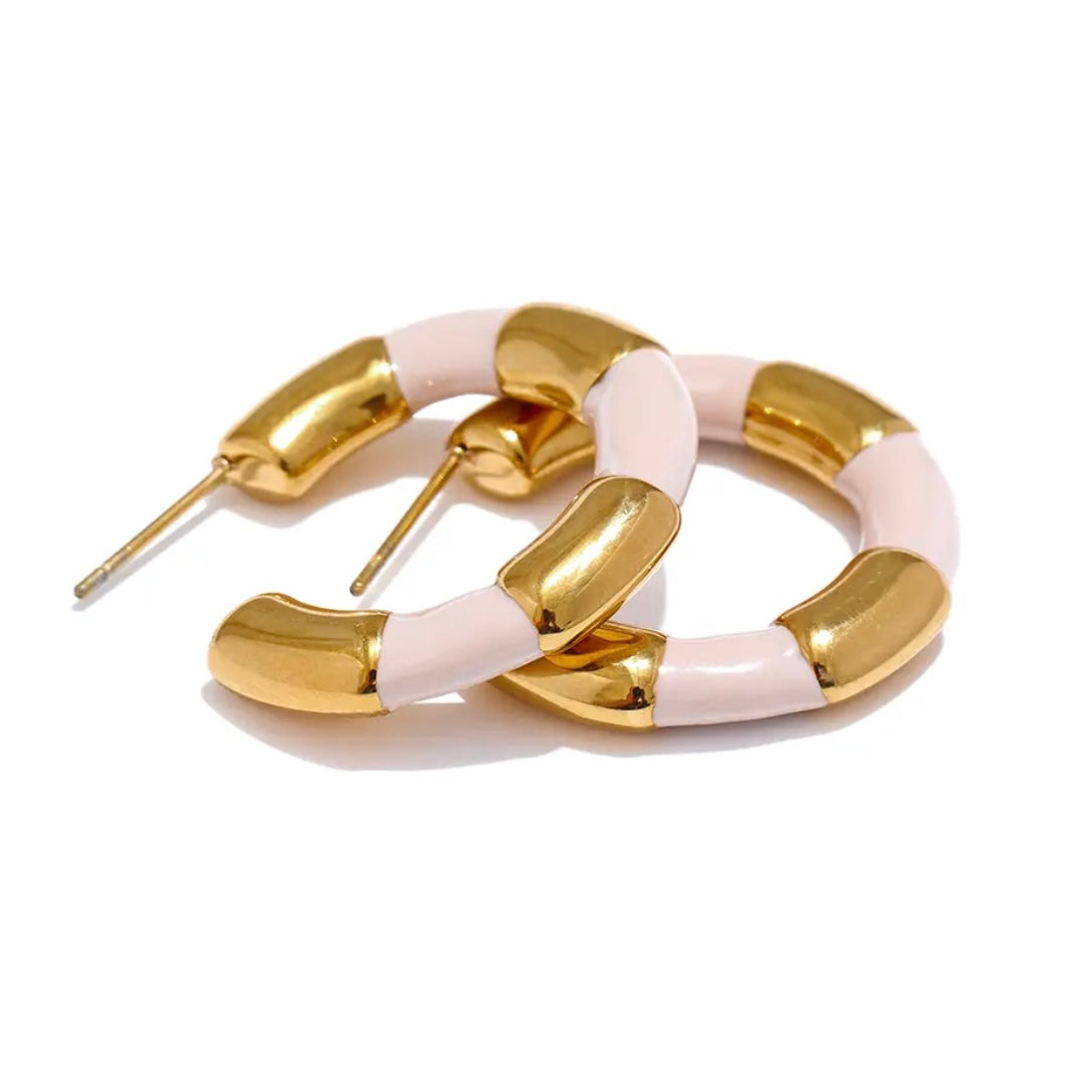 Color, Defined Hoops - 18K Gold Plated Hoop Earrings for Women | ENNVY