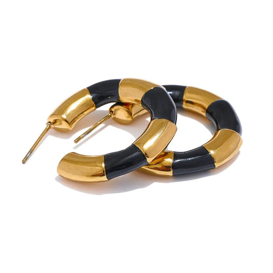 Color, Defined Hoops - 18K Gold Plated Hoop Earrings for Women | ENNVY